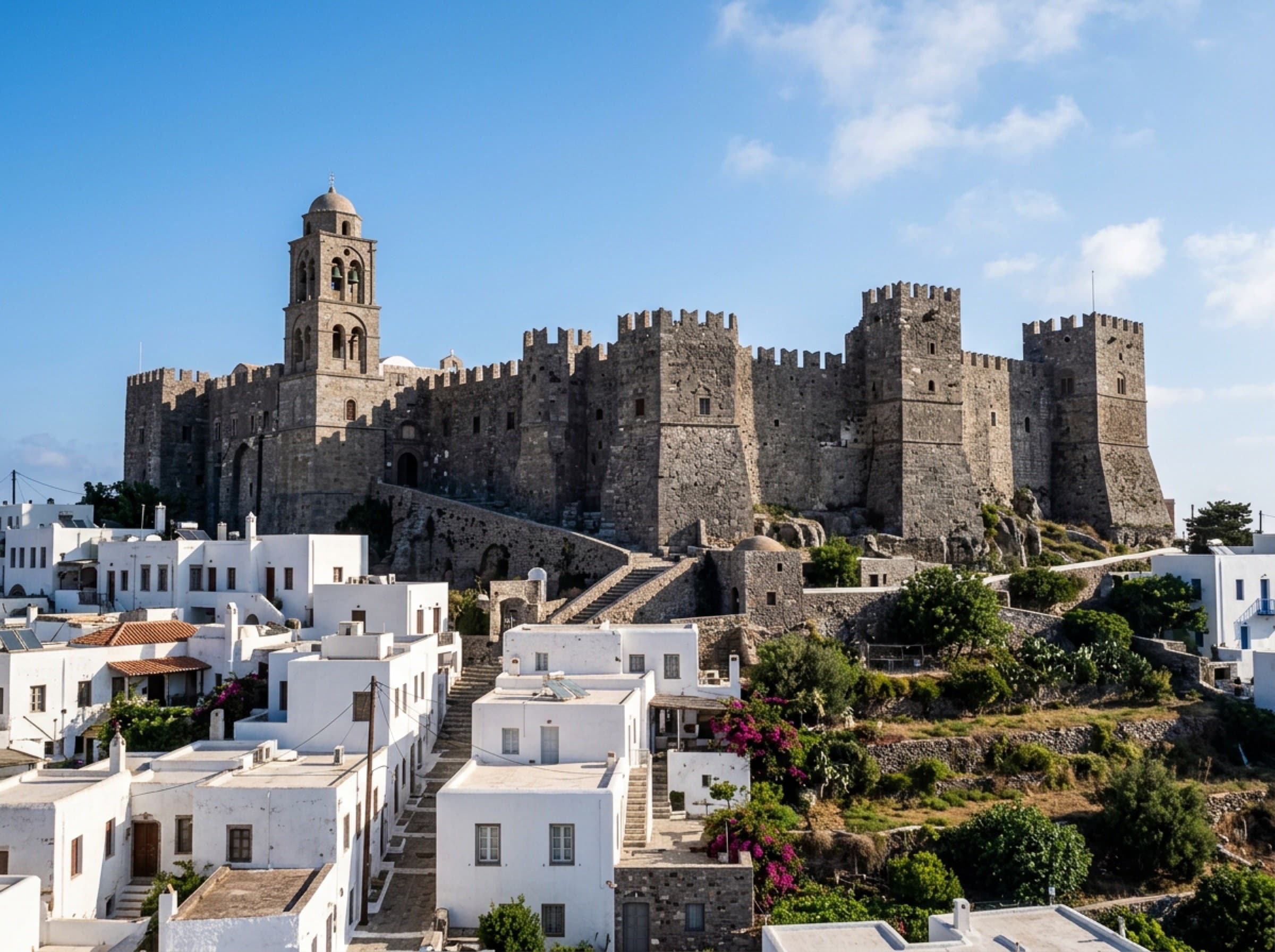 Monastery walls and bell tower